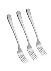 Royalford 3-Piece Table Forks Silver 18cm