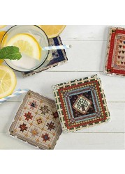 Highland Graphics American Quilts   4 Tile Square assorted coasters Drink Coasters   code 446