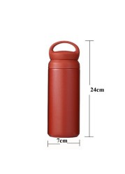 Stainless Steel Vacuum Insulated Travel Tumbler with Double Partition SEALING Ring - 500ml (RED)