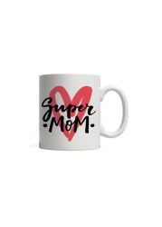 Giftmate Super Mom Printed Ceramic Tea and Coffee Mug 320ml