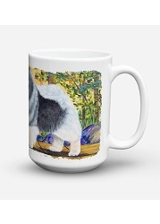 Caroline&#39;s Treasures Ss8127Cm15 Keeshond Dishwasher Safe Microwavable Ceramic Coffee Mug 15 Ounce, 15 Ounce, Multicolor