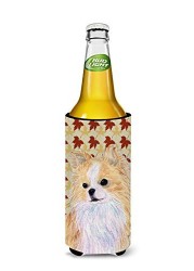 Caroline&#39;s Treasures Ss4383Muk Chihuahua Fall Leaves Portrait Ultra Beverage Insulators For Slim Cans, Slim Can, Multicolor