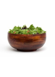 Lipper International Cherry Finished Footed Rice Serving Bowl, Large, 12&quot; Diameter X 5&quot; Height, Single Bowl