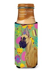 Caroline&#39;s Treasures Lh9400Muk Great Dane Easter Eggtravaganza Ultra Beverage Insulators For Slim Cans, Slim Can, Multicolor