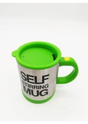 The Mohrim Automatic Self Stirring Mug Coffee Milk Mixing Mug Stainless Steel Cup Home Office Smart Mixer Cup (Green)