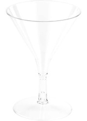 Restaurantware Rwp0121C Plastic Martini Glass, Disposable Martini Glasses - Crystal Clear Premium Plastic - 2 Oz - 100Ct Box - Restaurantware