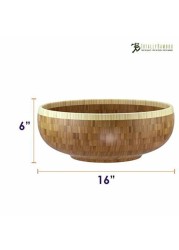 Totally Bamboo Classic Extra-Large Bamboo Serving Bowl, 16&quot; X 16&quot; X 6&quot;