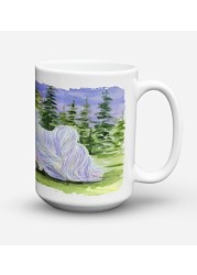 Caroline&#39;s Treasures Ss8453Cm15 Maltese Dishwasher Safe Microwavable Ceramic Coffee Mug 15 Ounce, 15 Ounce, Multicolor