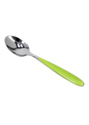 Royalford 2-Piece Stainless Steel Tea Spoon Set Silver/Green 1.6 x 17.8 x 7centimeter