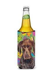 Caroline&#39;s Treasures Sc9475Muk German Shorthaired Pointer Easter Eggtravaganza Ultra Beverage Insulators For Slim Cans, Slim Can, Multicolor