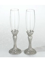 Lillian Rose Elegant toasting glasses, 9.75, Clear