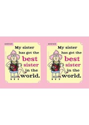 Tree-Free Greetings 16-Ounce Double-Walled Cool Cup With Reusable Straw, Aunty Acid Best Sister