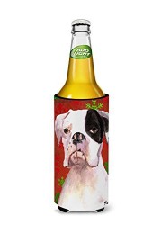 Caroline&#39;s Treasures Rdr3004Muk Cooper Red Snowflakes Boxer Ultra Beverage Insulators For Slim Cans, Slim Can, Multicolor