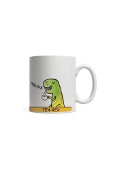 Giftmate Tea Rex Printed Ceramic Tea and Coffee Mug 320ml