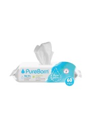 PureBorn Chemical Free Wet Wipes 60 Pieces