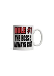 Giftmate Boss is Always Right Printed Ceramic Tea and Coffee Mug 320ml