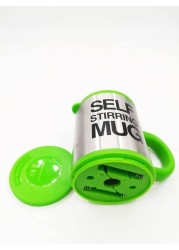 The Mohrim Self Stirring Mug Coffee Cup Tea Auto Mixer Drink Insulate Stainless (Green)