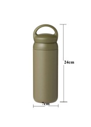 Stainless Steel Vacuum Insulated Travel Tumbler with Double Partition SEALING Ring - 500ml (GREY)