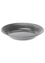 Strimmig - Serving Plate, Earthenware Grey, 29 Cm