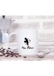 Loud Universe - Couple Boy 11oz Ceramic Coffee Mug Mickey Mouse pirncess Novelty Coffee Mug Gift