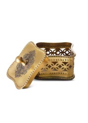 Al Hoora 16x16x10 cm Square Gold Cooper Candy Box W/ Special &amp; Attractive Design