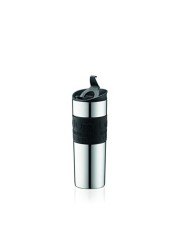 Bodum Travel Press, Stainless Steel Travel Coffee And Tea Press, 15 Ounce, .45 Liter, Black