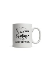 Giftmate Reading Printed Ceramic Tea and Coffee Mug 320ml