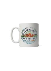 Giftmate Adventure is Calling Printed Ceramic Tea and Coffee Mug 320ml