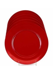 Reston Lloyd Melamine Dinner Plate, Red, Set of 6