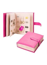 Doreen Creative Jeweller Earrings Leather Storage Books Travel Portable Earrings Organizer（GC2092A）