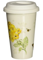 Lenox Butterfly Meadow Thermal Travel Mug -10 Oz, White -