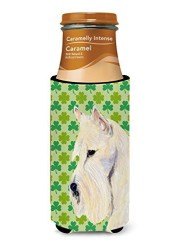 Caroline&#39;s Treasures Ss4461Muk Scottish Terrier St. Patrick&#39;s Day Shamrock Portrait Ultra Beverage Insulators For Slim Cans, Slim Can, Multicolor