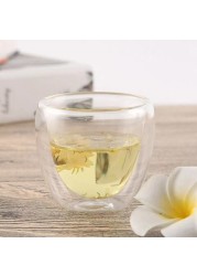 Lihan - 6-Piece Heat Resistant Tea And Coffee Cup Set Clear 9 X 9 X 7Centimeter