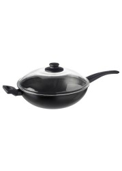 Hemlagad - Wok With Lid, Black, 28 Cm