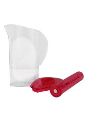 OBJE PLASTIK JUG WITH ICE TUBE, RED, POLYSTYRENE (MG-08-T)