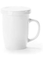 Generic 380ml Ceramic Mug With Cover Specially Designed For Tea Bags (White)