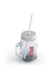 Loud Universe - Clear Mason Jar Stay Real Or Stay Away From Me Warning Glass Jar With Straws