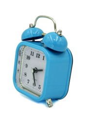 Generic - Tabletop Analog Alarm Clock Circle Shape Blue