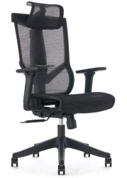 AERO Chair, Ergonomic Design, Premium Office &amp; Computer Chair with Multi-adjustable features by Navodesk (PURE BLACK)