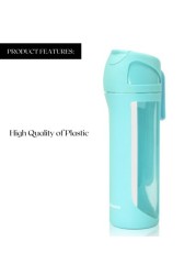 Fissman Plastic Mint Green Water Bottle with Leakproof