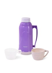 Fissman Vacuum Flask 1000 ml Violet - Plastic Case With Glass Liner