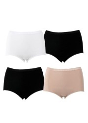Ladies 4 pack Nutral cotton briefs with high quality and soft handfeel with Size 20