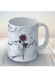 Red Rose marble Coffee Mug