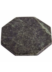 CraftsOfEgypt Set of 6 - Green Marble Stone Coasters - Octagonal Polished Coasters - 3.5 Inches (9 cm) in Diameter - Protection from Drink Rings