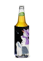 Caroline&#39;s Treasures Ss8947Muk Snowman With Bearded Collie Ultra Beverage Insulators For Slim Cans, Slim Can, Multicolor