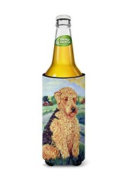 Caroline&#39;s Treasures 7096Muk Airedale Terrier Ultra Beverage Insulators For Slim Cans, Slim Can, Multicolor