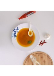 طبق تقديم الحساء من ديلكاسا أبيض/أزرق 8 بوصة