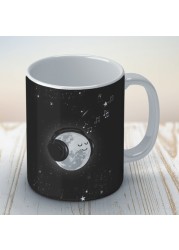 Space: Moon Listening music Coffee Mug