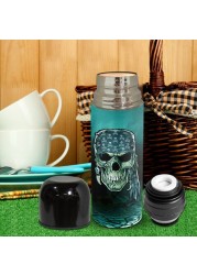 Green pirate skull Thermos Flask