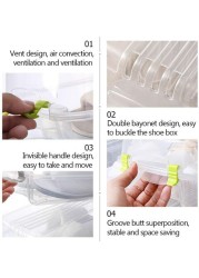 Jj-Boutique Clear Plastic Stackable Storage Shoe Organizer Tidy Box (B-10Pcs)